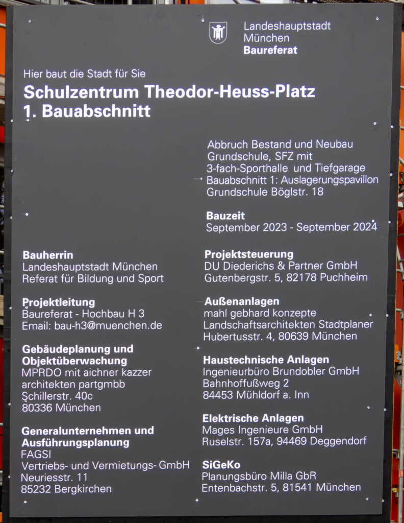 Schulneubau Theodor-Heuss-Platz – Containerstadt Böglwiese