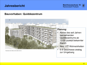Pläne Quidde-Zentrum
