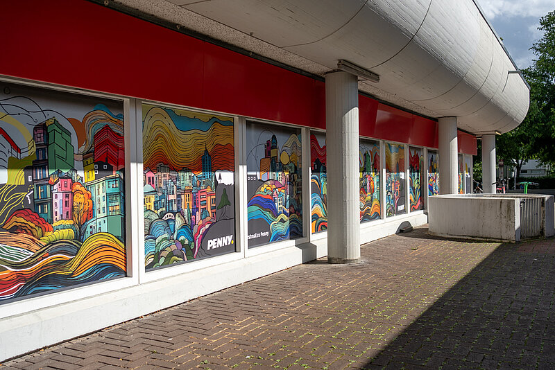 Schaufenstermalerei Marx-Zentrum