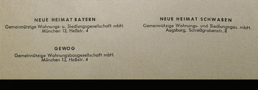 Auszug Mietvertrag 1970