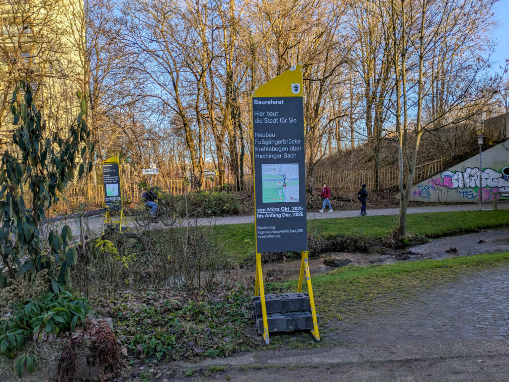 Brücke Krehlebogen/Hachinger Bach