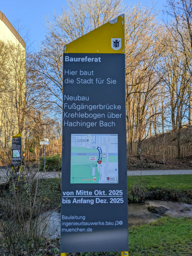 Brücke Krehlebogen/Hachinger Bach