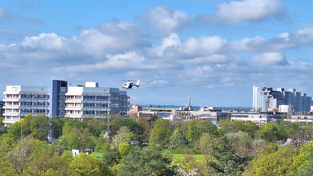 Hubschrauber Polizeieinsatz
