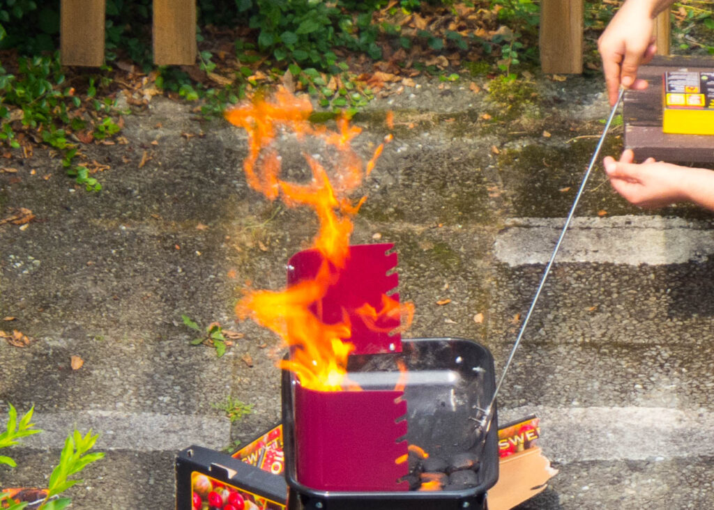 Grillen unter der Pergola