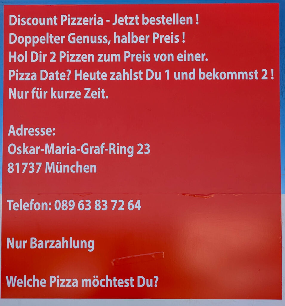 Discount-Pizzeria, Handwerkerhof