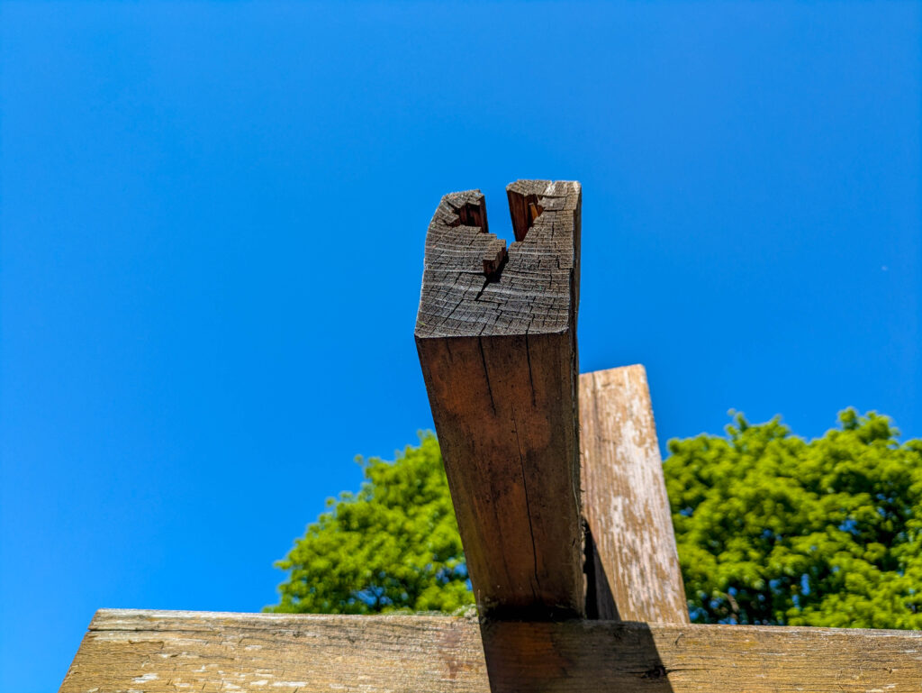 Pergola Karl-Marx-Ring 52–62 zusammengebrochen